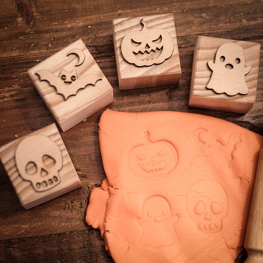 Spooky Playdough Stamps