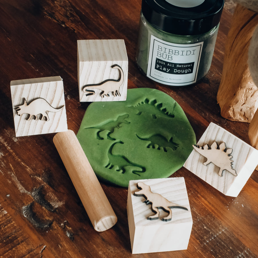 Dinosaurs Playdough Stamps