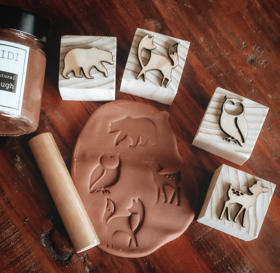 Woodland Animals Playdough Stamps