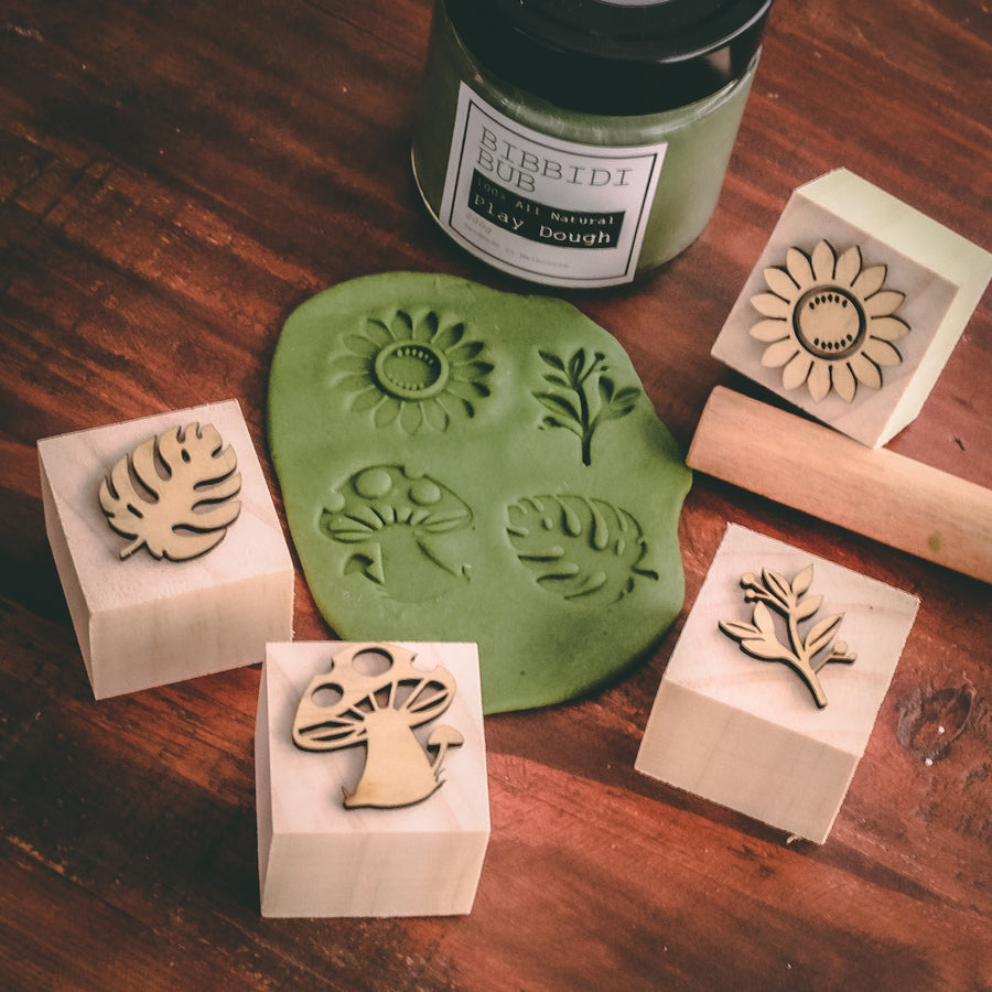 Botanical  Playdough Stamps