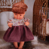 Garden Floral and Plum Dress for 38cm Doll