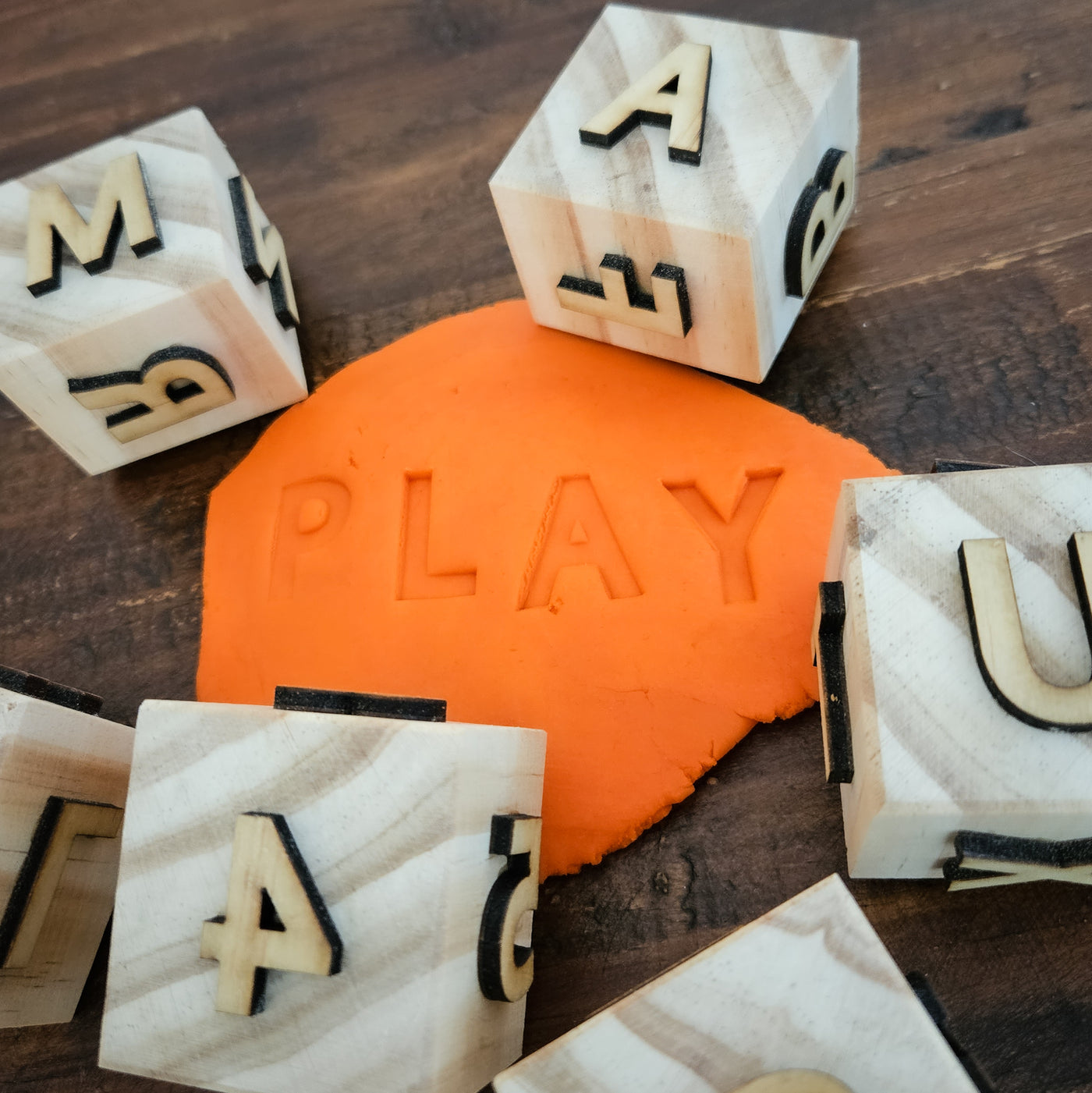 Alphabet and Numbers Playdough Stamps