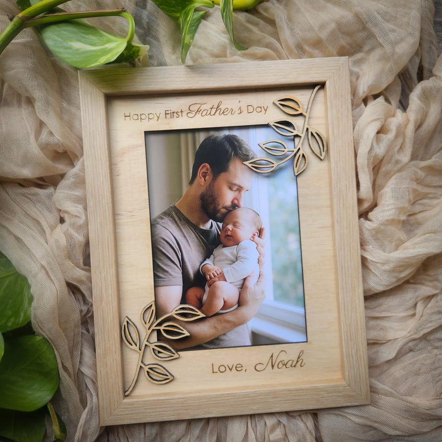 Personalised First Father's Day Photo Frame