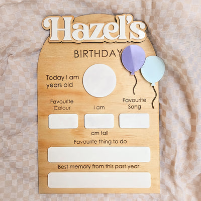 Personalised Birthday Board