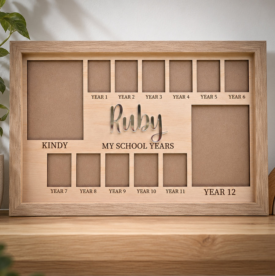 Personalised School Years Photo Frame Larger Size