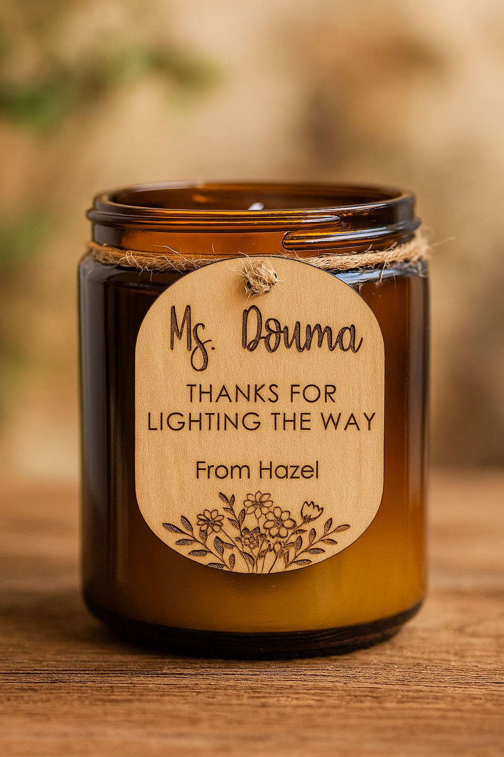 Personalised Teacher Appreciation Candle