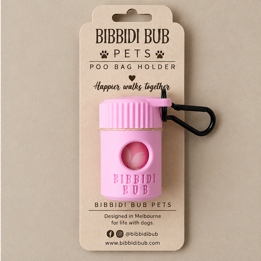 Dog Poo Bag Holder Pink