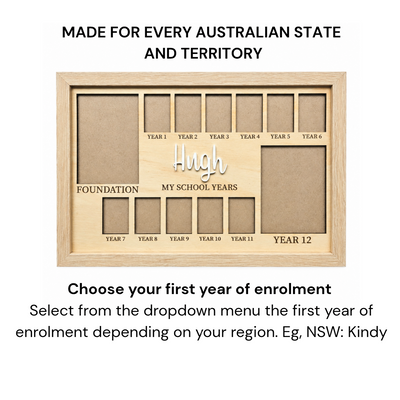 Personalised School Years Photo Frame - Compact Size