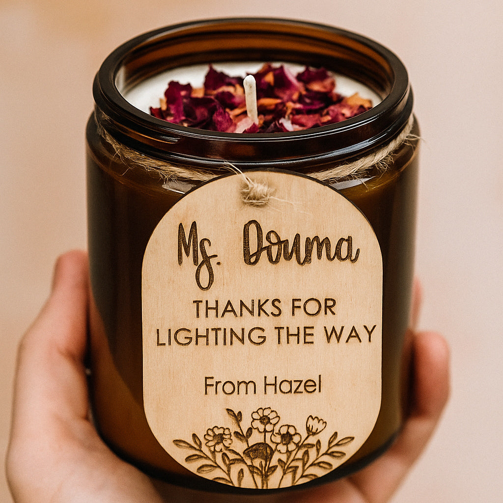 Personalised Teacher Appreciation Candle