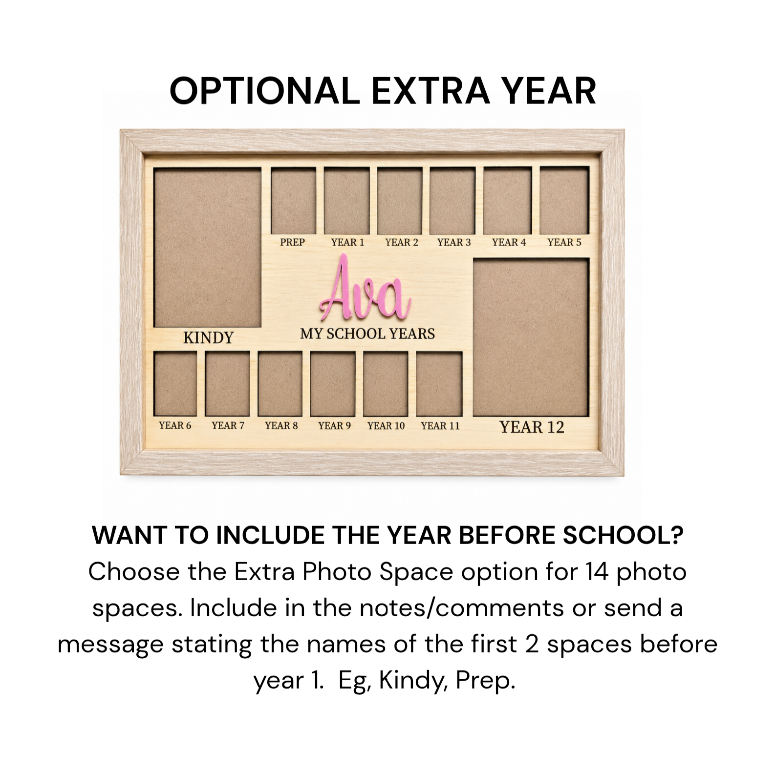 Personalised School Years Photo Frame - Compact Size