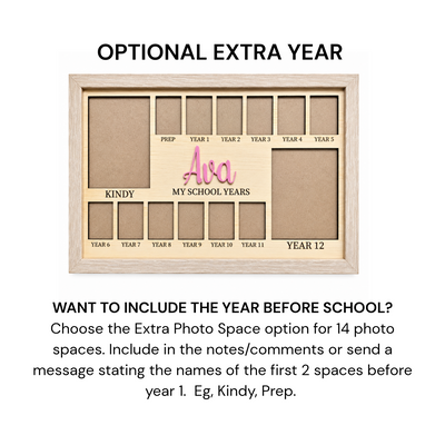 Personalised School Years Photo Frame - Compact Size