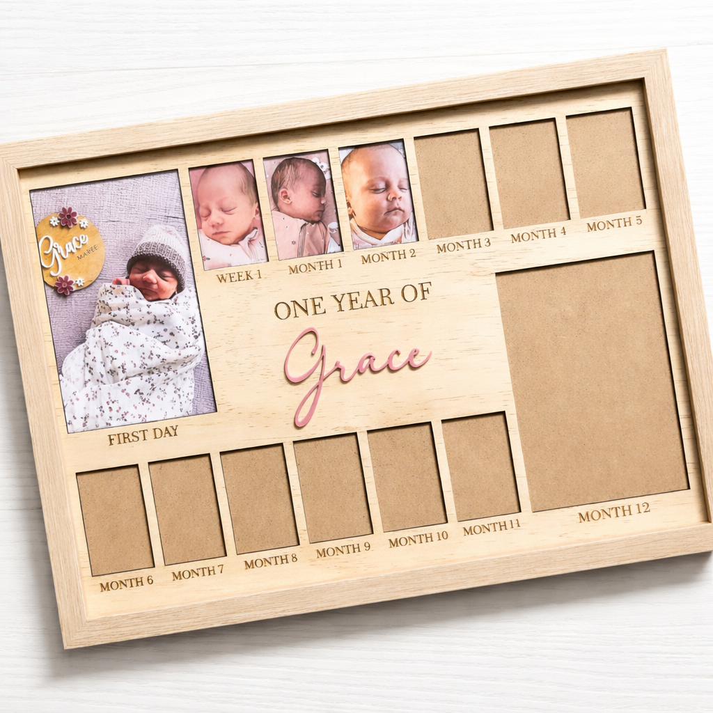 Baby First Year Milestone Photo Frame
