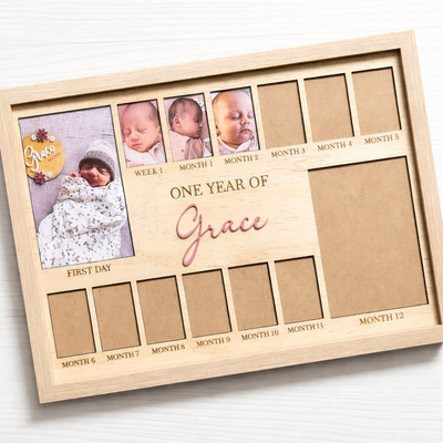 Baby First Year Milestone Photo Frame