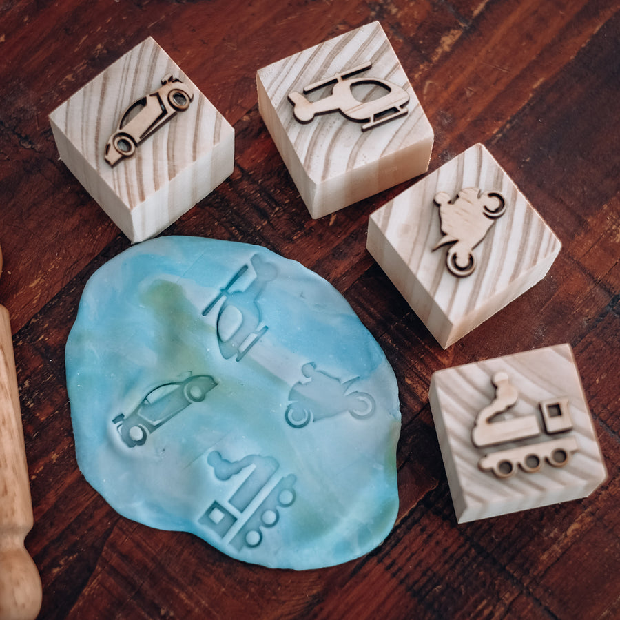 Transport Vehicles Playdough Stamps