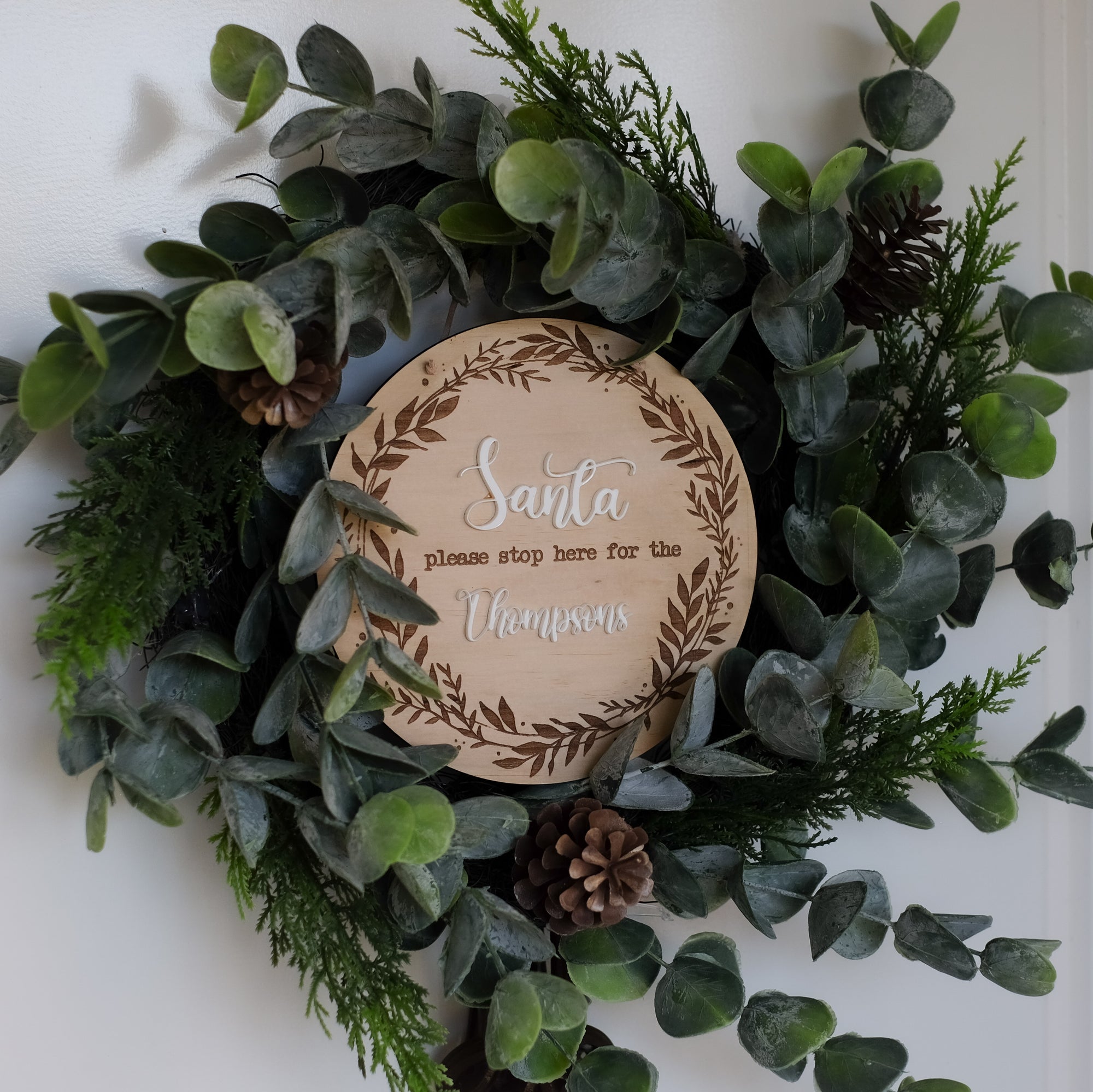 Personalised Santa Stop Here Sign