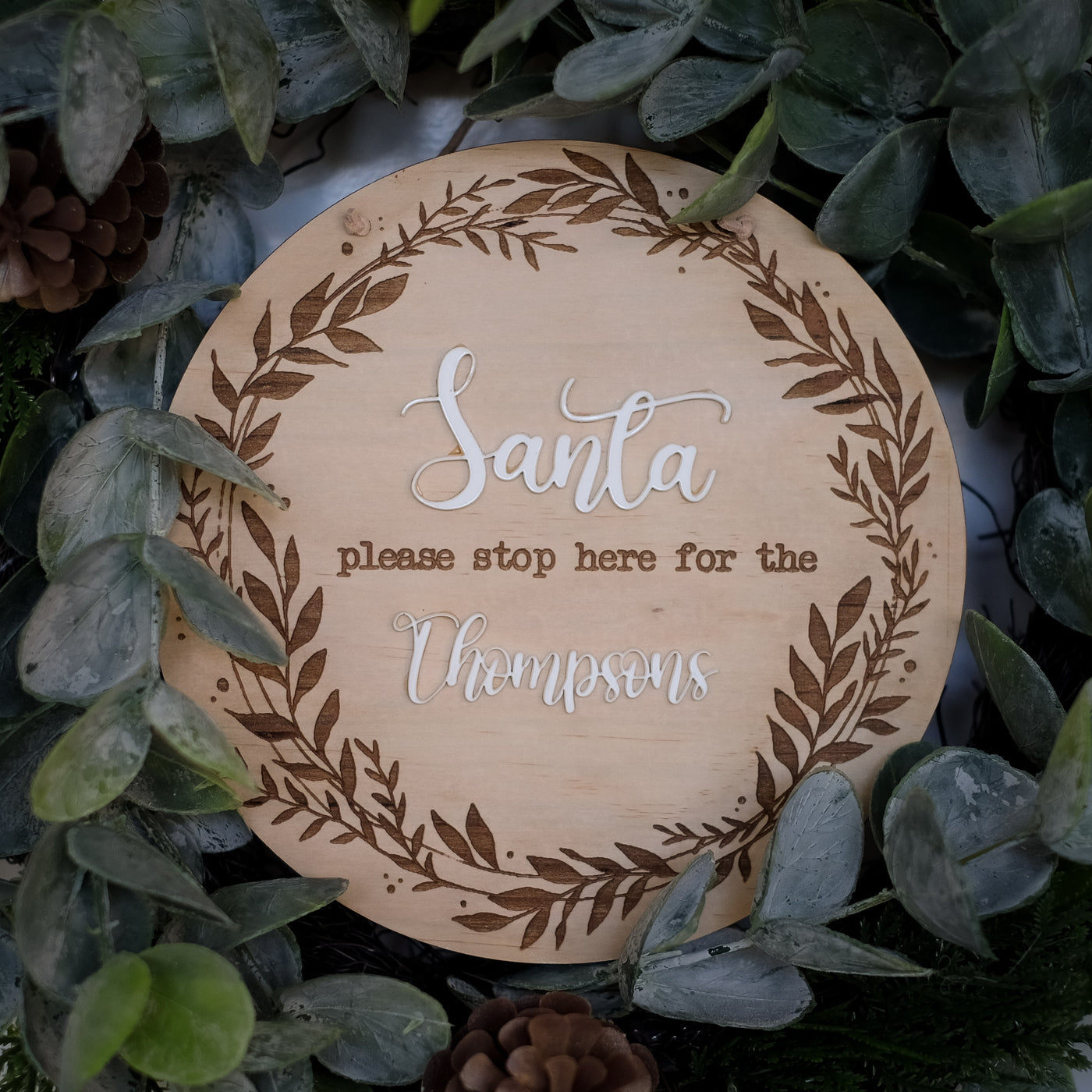 Personalised Santa Stop Here Sign
