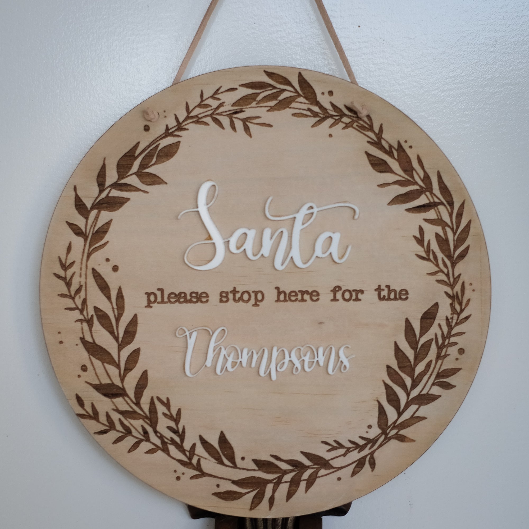 Personalised Santa Stop Here Sign