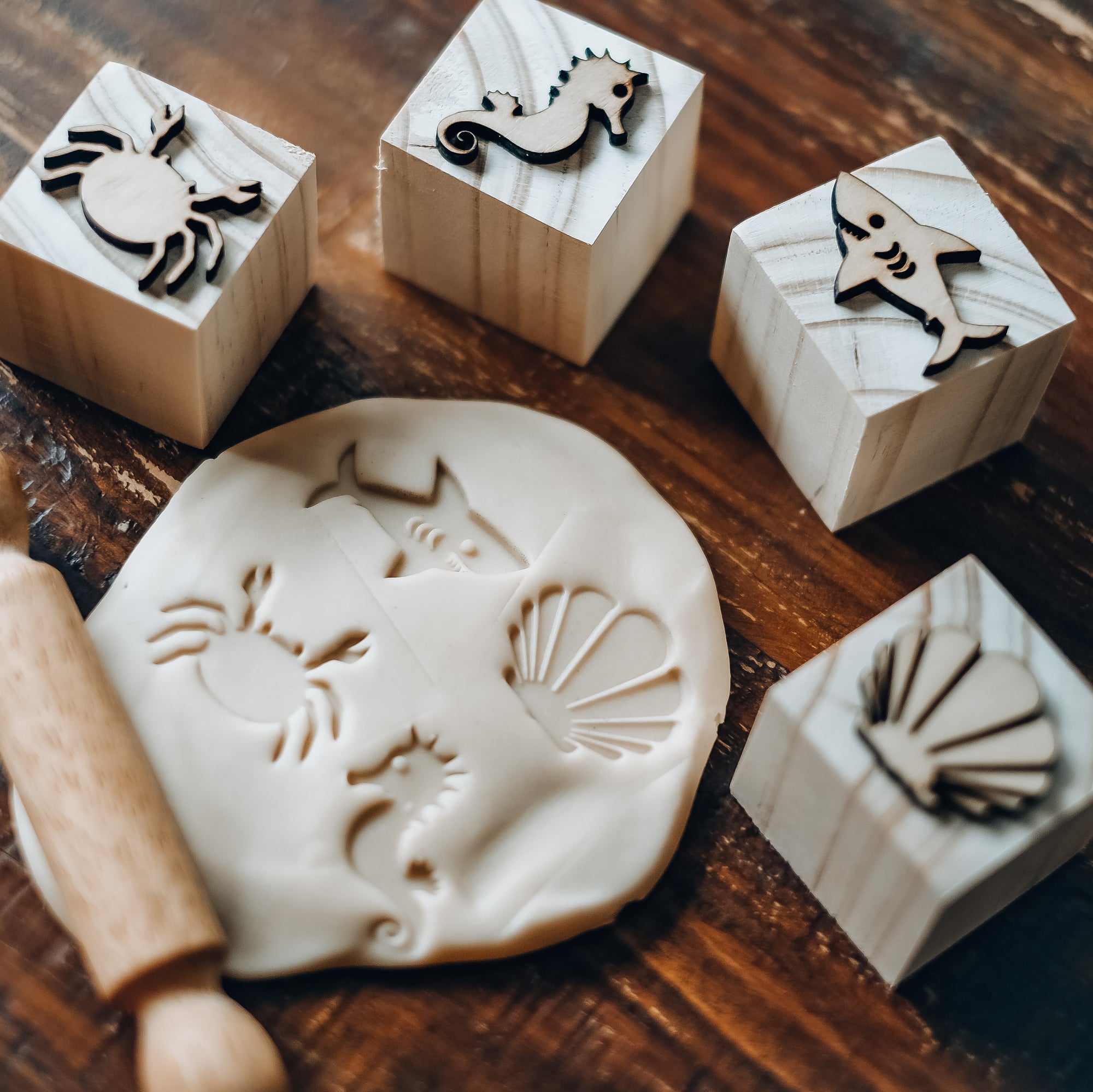 Sea Playdough Stamps