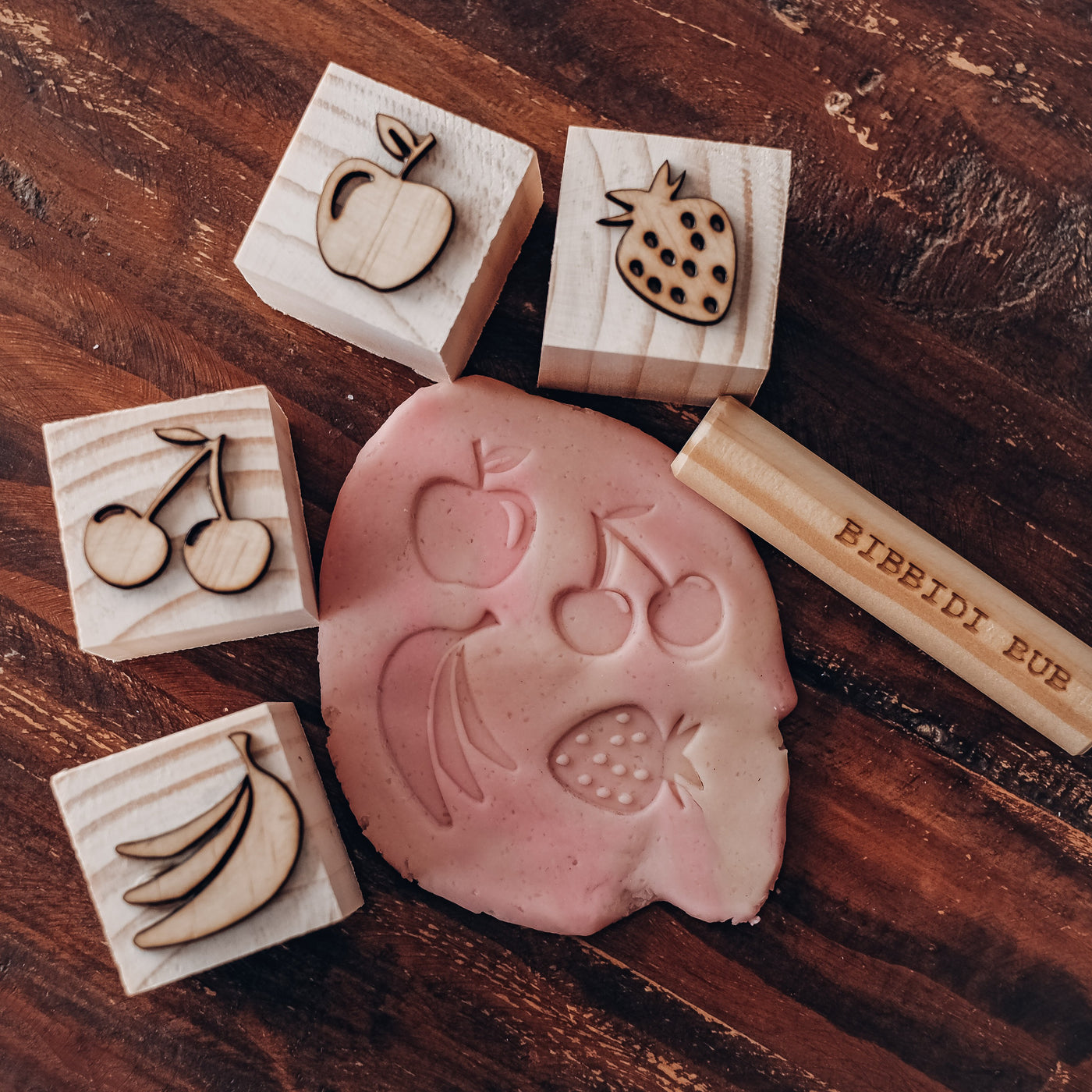 Fruits Playdough Stamps